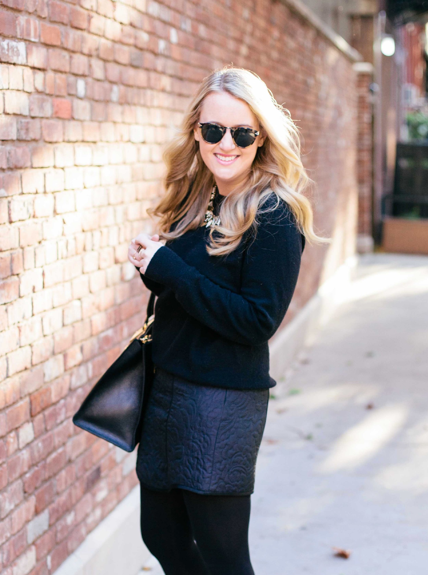 outfit // black + jacquard (+ the best of the sales) - wit & whimsy