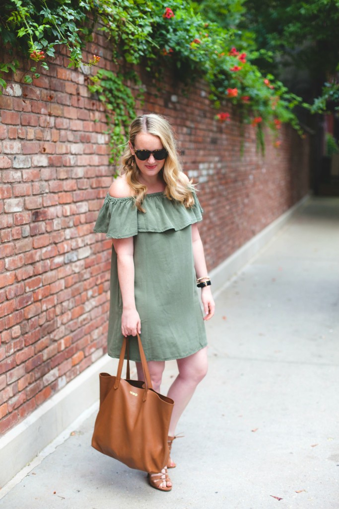 cuyana tote I topshop dress I wit & whimsy