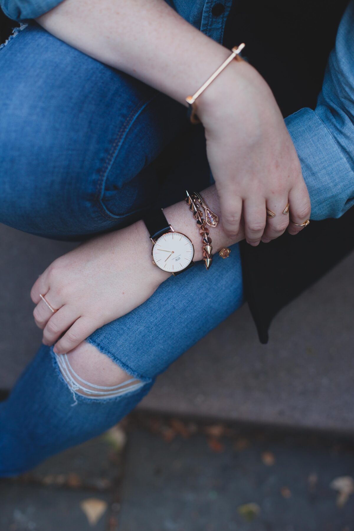 Denim and Daniel Wellington Watch I wit & whimsy