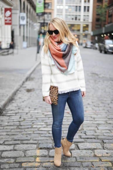 Madewell Sweater I Zara Scarf I wit & whimsy