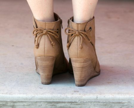 Wedge Booties with Bows