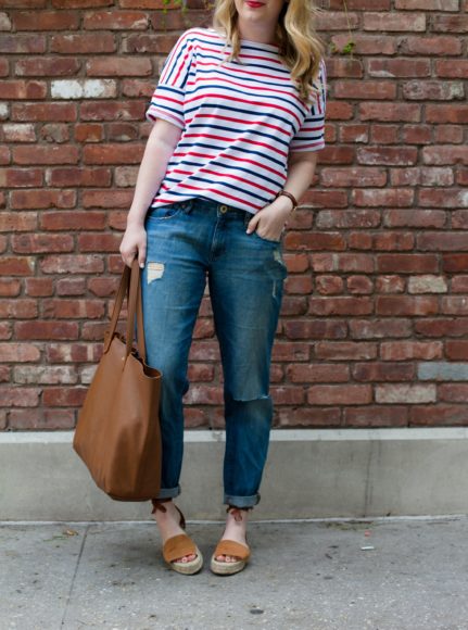 Stripe Tee Styled with Boyfriend Jeans