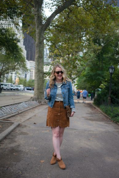 Fall Style I Suede Skirt