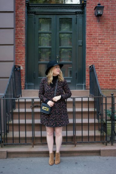 Floral Dress I Suede Booties