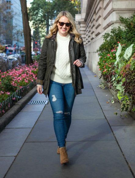 Cable Knit Sweater on Meghan Donovan of wit & whimsy lifestyle blog