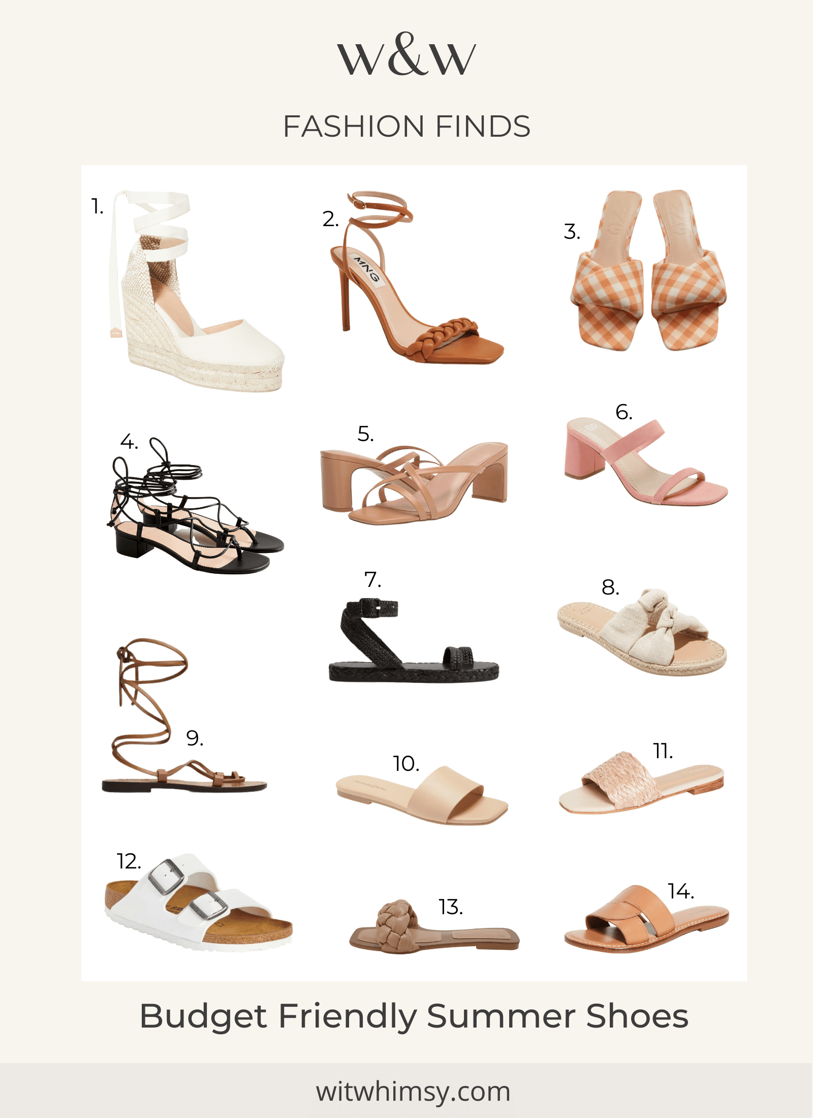 Budget Friendly Summer Shoes - wit & whimsy
