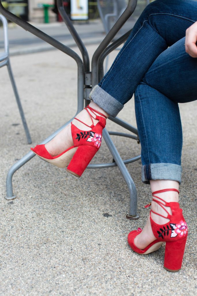 Kate Spade Embroidered Heels