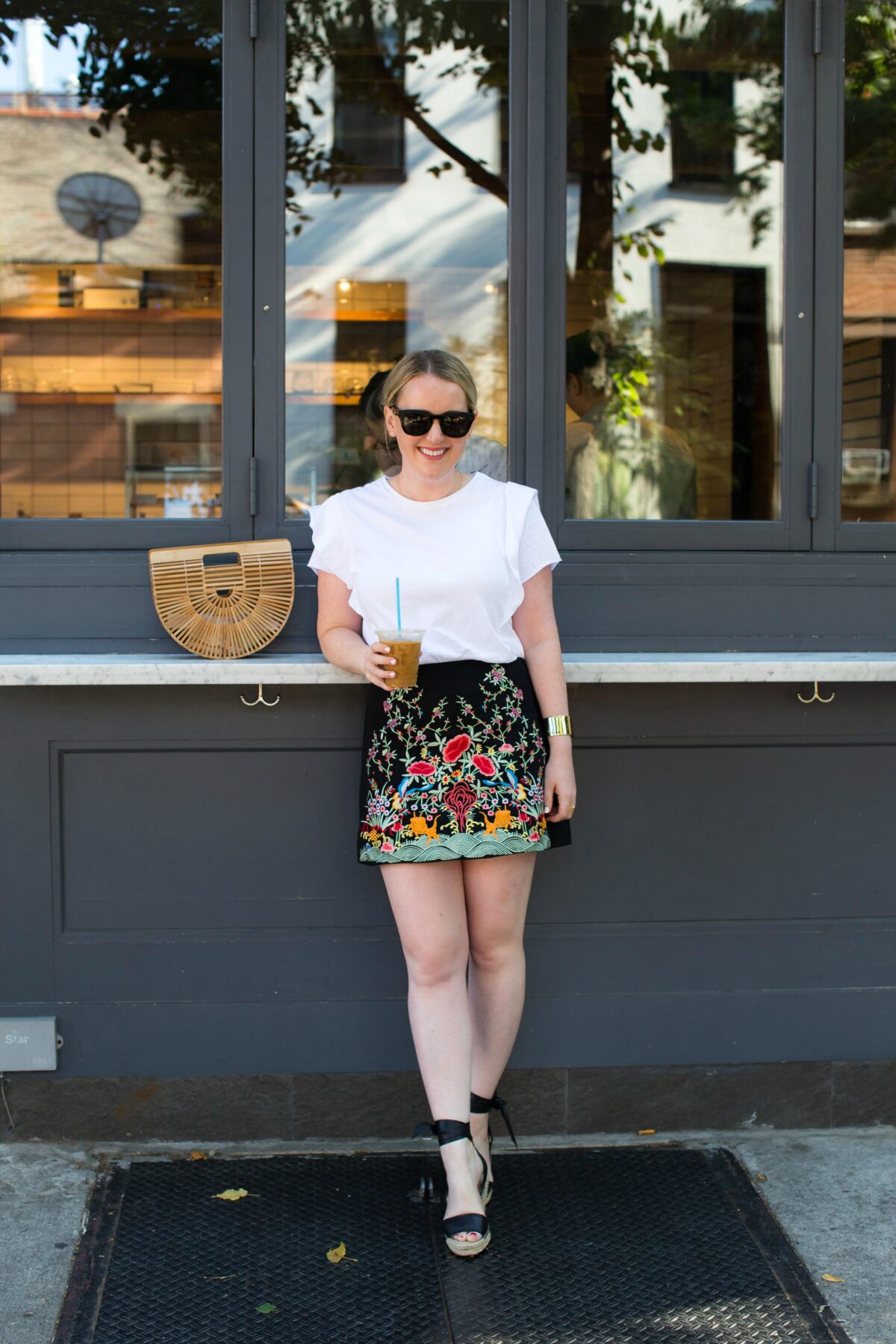 Meghan Donovan of wit & whimsy styles an embroidered skirt