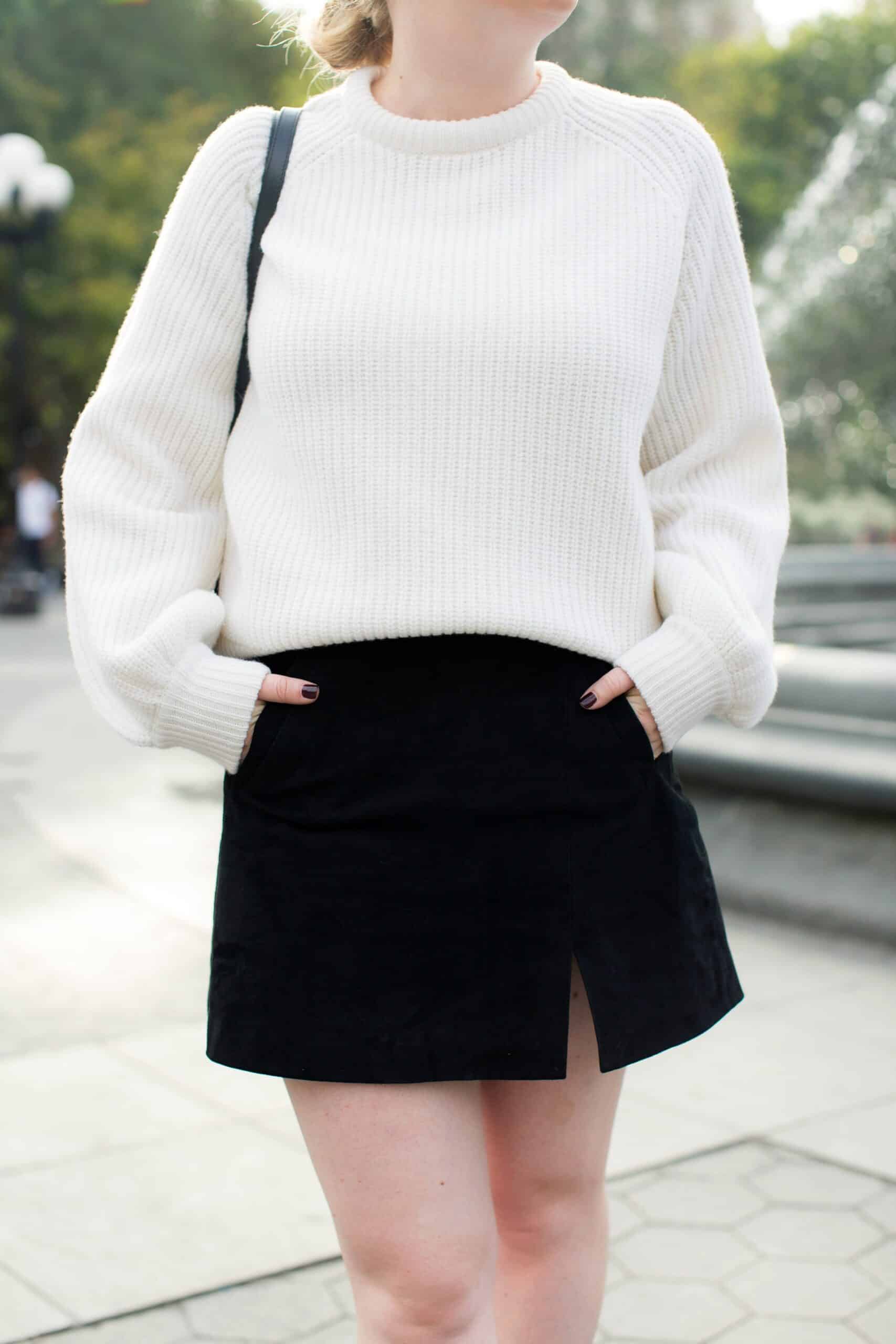Oversized Sweater + Suede Skirt - wit & whimsy