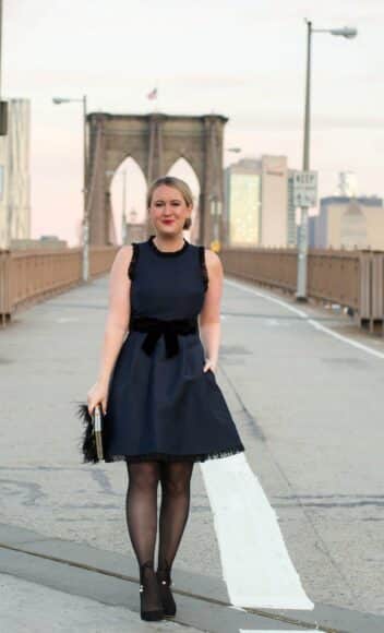 Meghan Donovan of wit & whimsy wears a Kate Spade Holiday Dress