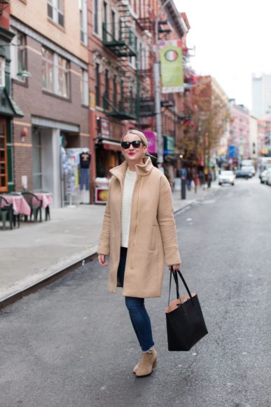 Camel Coat + Cream Sweater styled by Meghan Donovan of wit & whimsy
