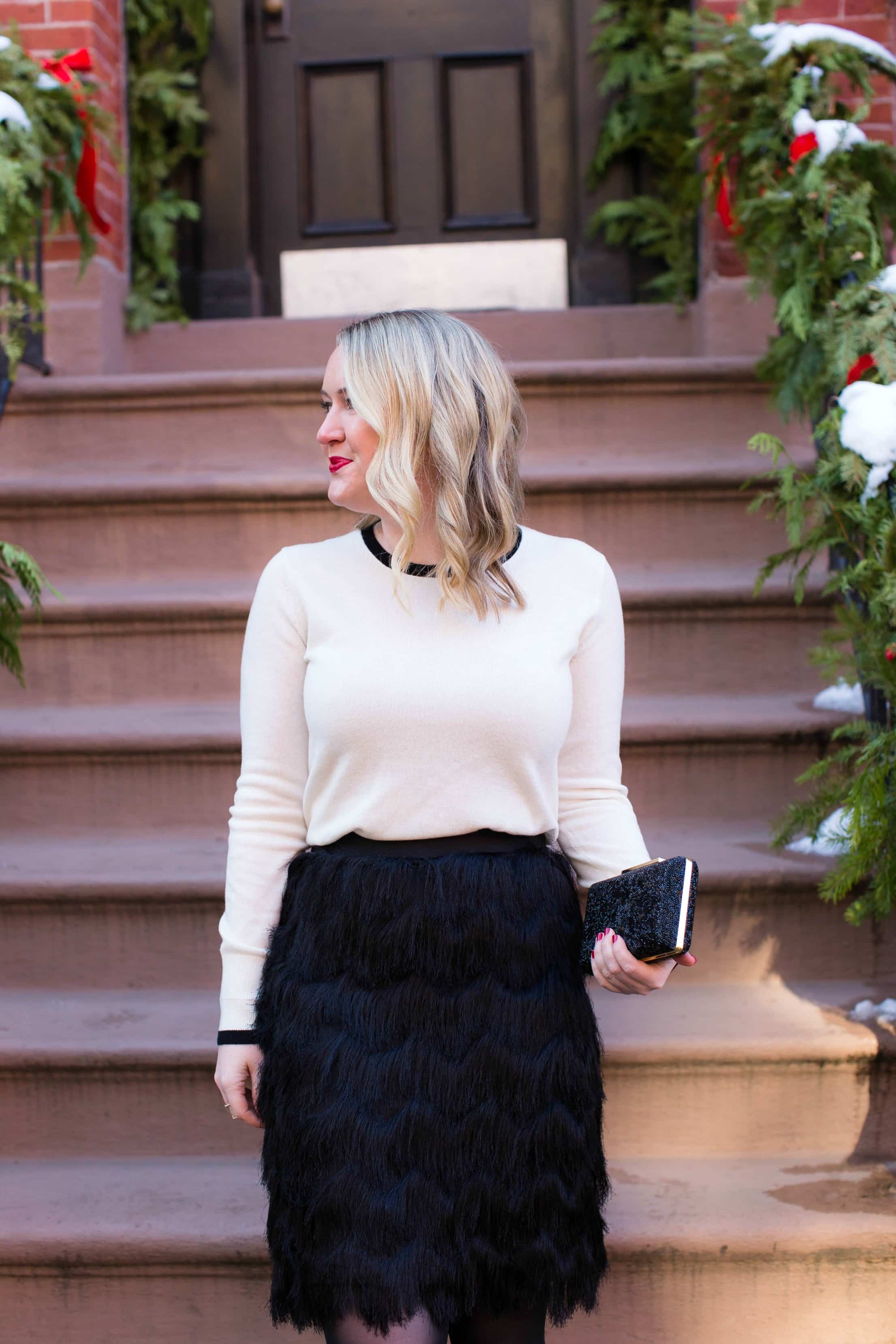 Everlane Colorblock Cashmere on Meghan Donovan of wit & whimsy