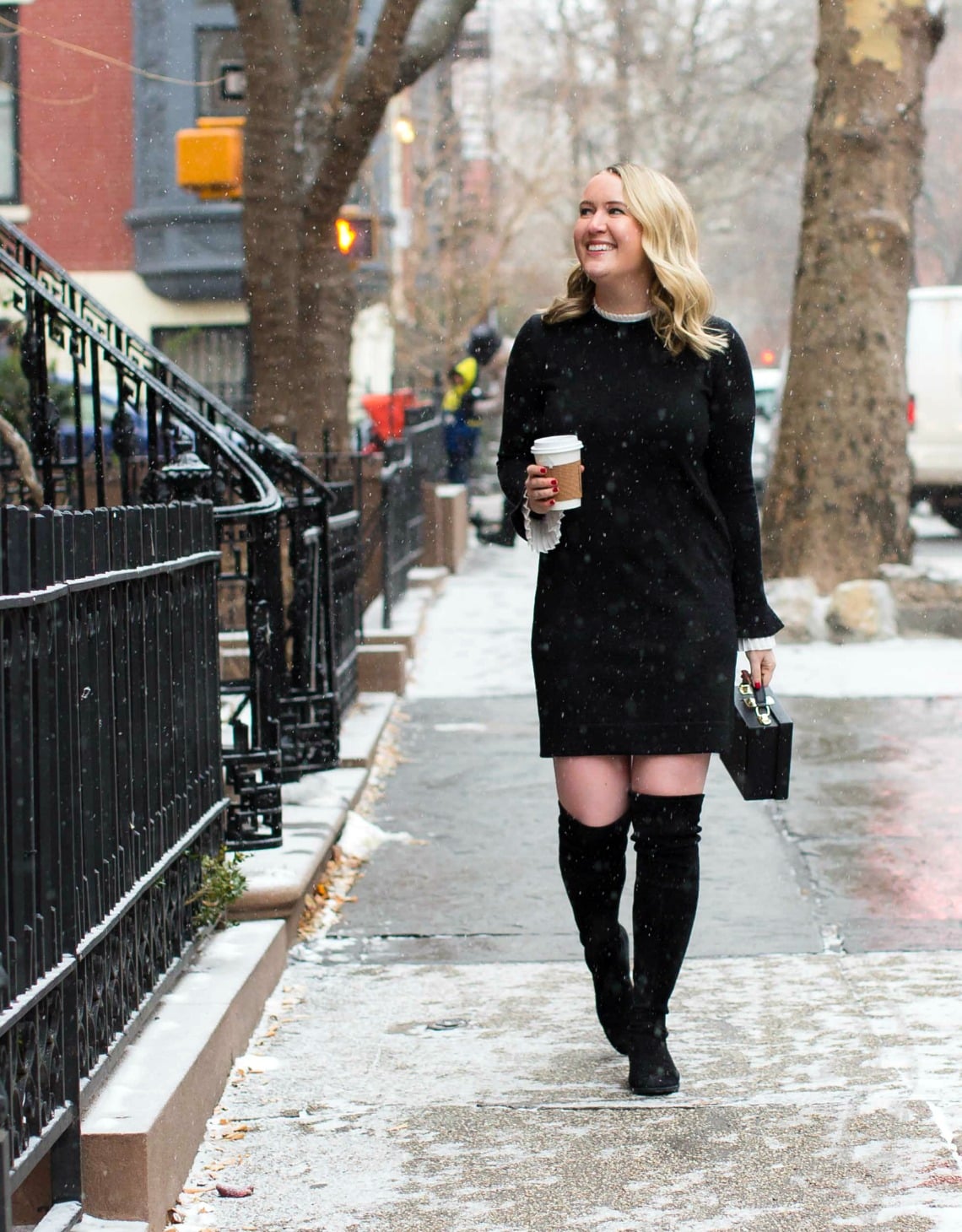Preppy Sweater Dress Winter Outfit Inspo