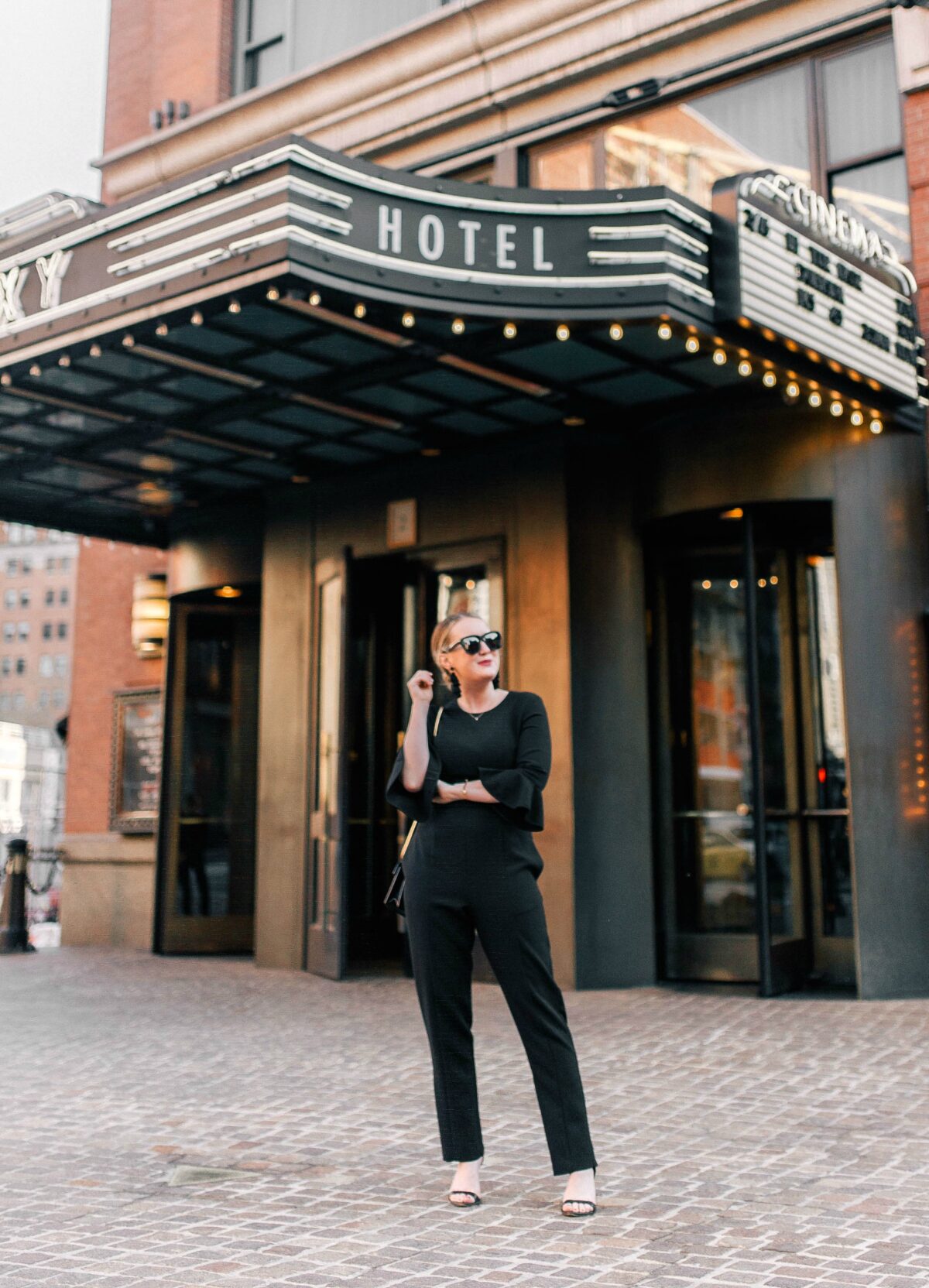 Sleek + Stylish Black Jumpsuit on wit & whimsy's Meghan Donovan