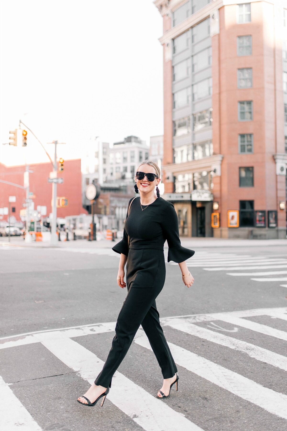 Sleek + Stylish Black Jumpsuit on wit & whimsy's Meghan Donovan