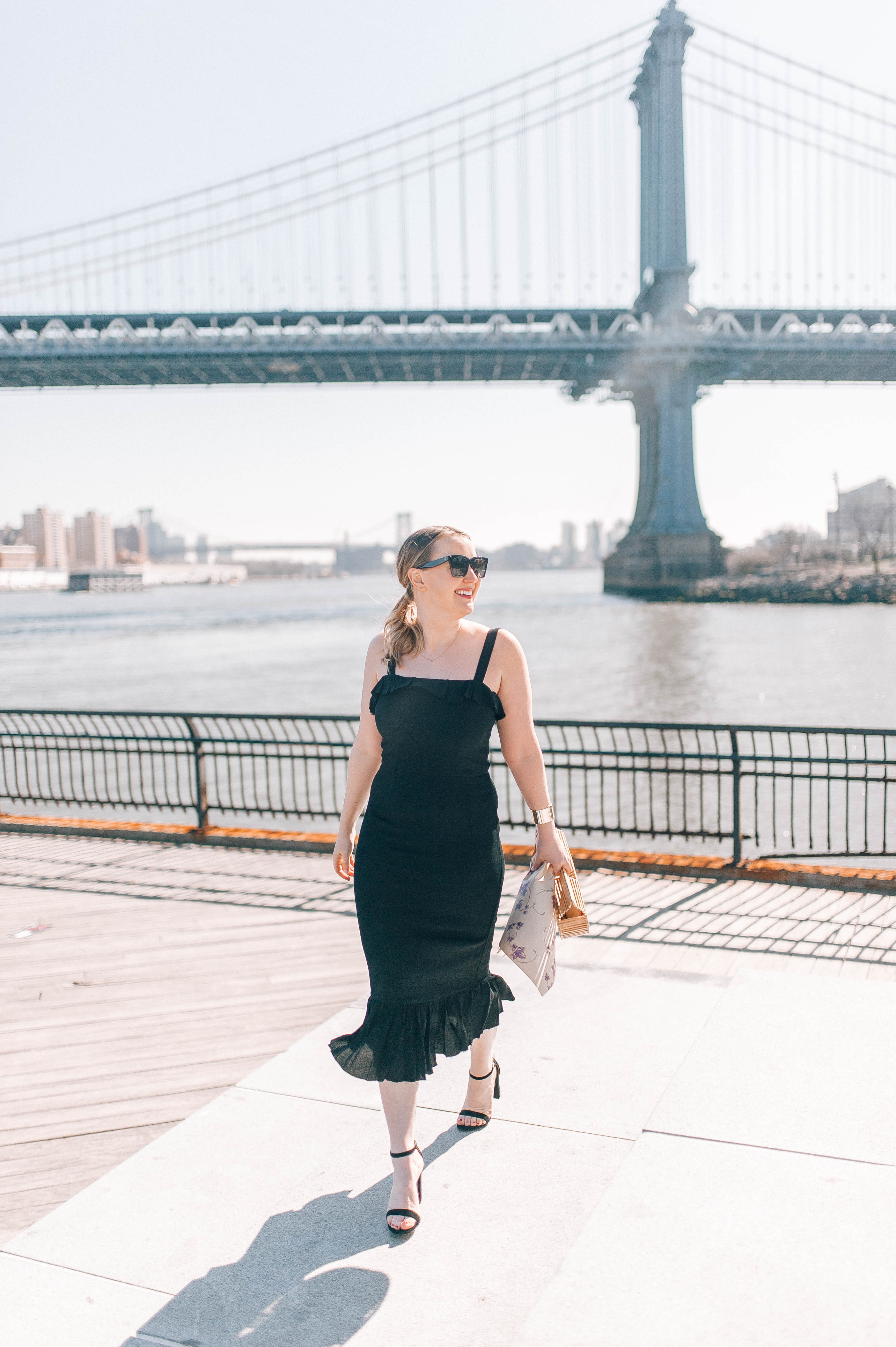 Meghan Donovan of wit & whimsy wears a Reformation dress perfect for date night