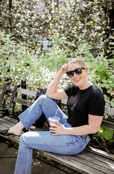 Madewell Bodysuit with Rag & Bone high rise jeans on Meghan Donovan of wit & whimsy