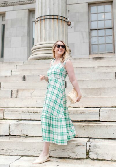 Green Check Dress I wit & whimsy