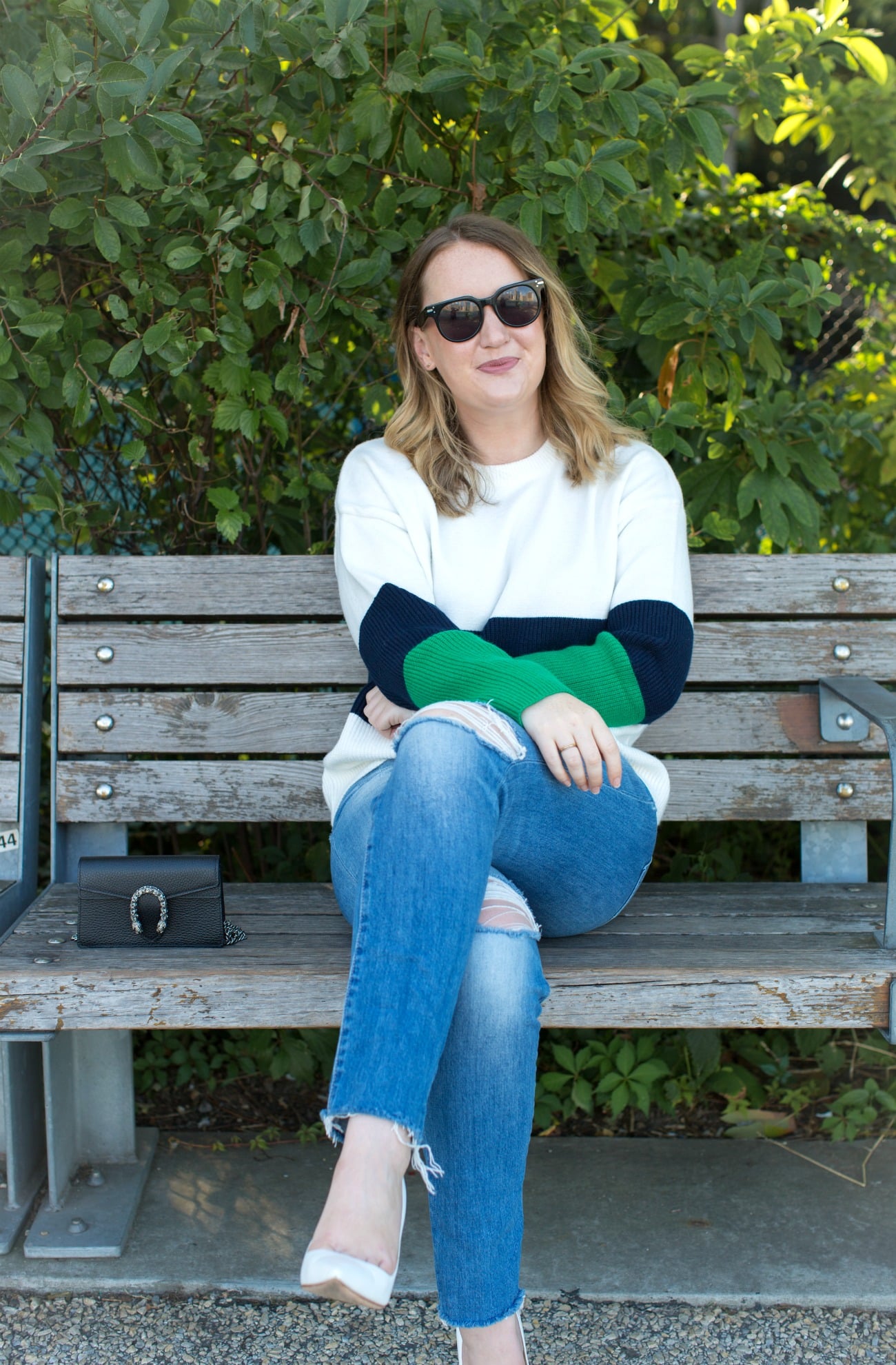 Fall casual outfit on Meghan Donovan