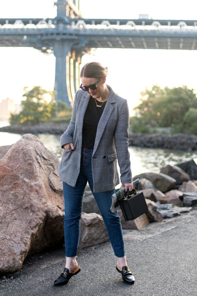 Business Casual in a Plaid Blazer - wit & whimsy