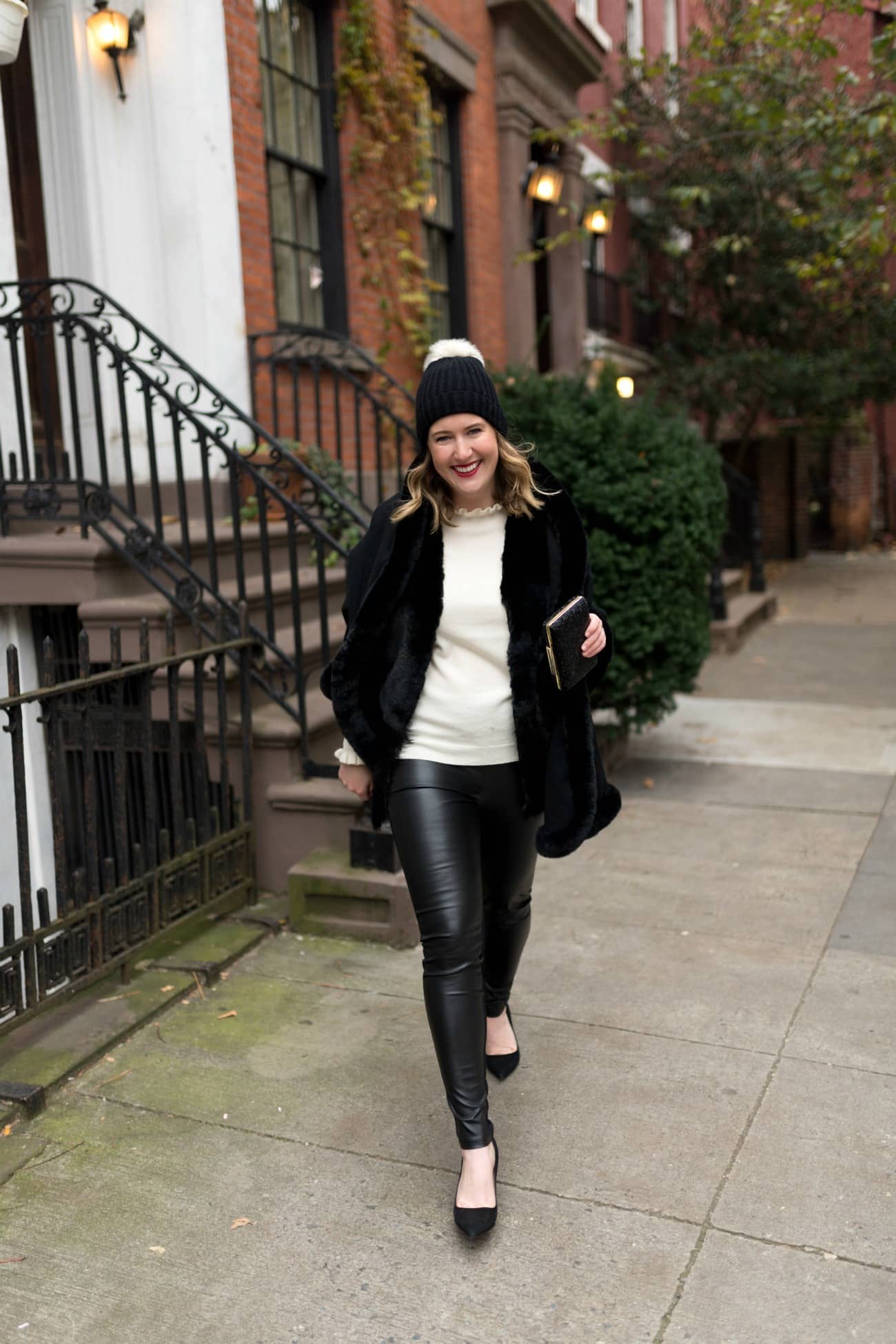 Dressing up faux leather leggings I wit & whimsy