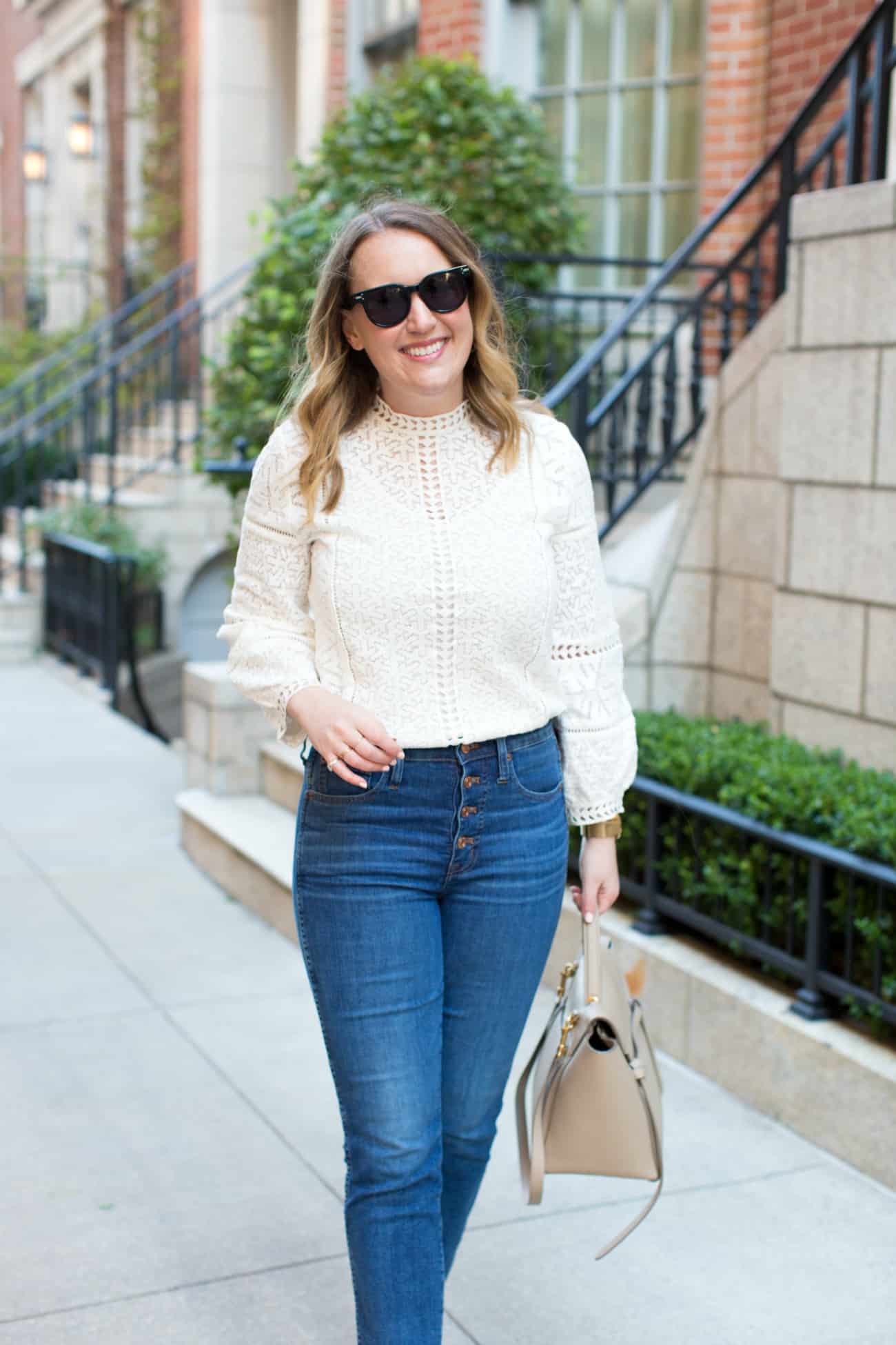 Lace Top fall outfit I wit & whimsy