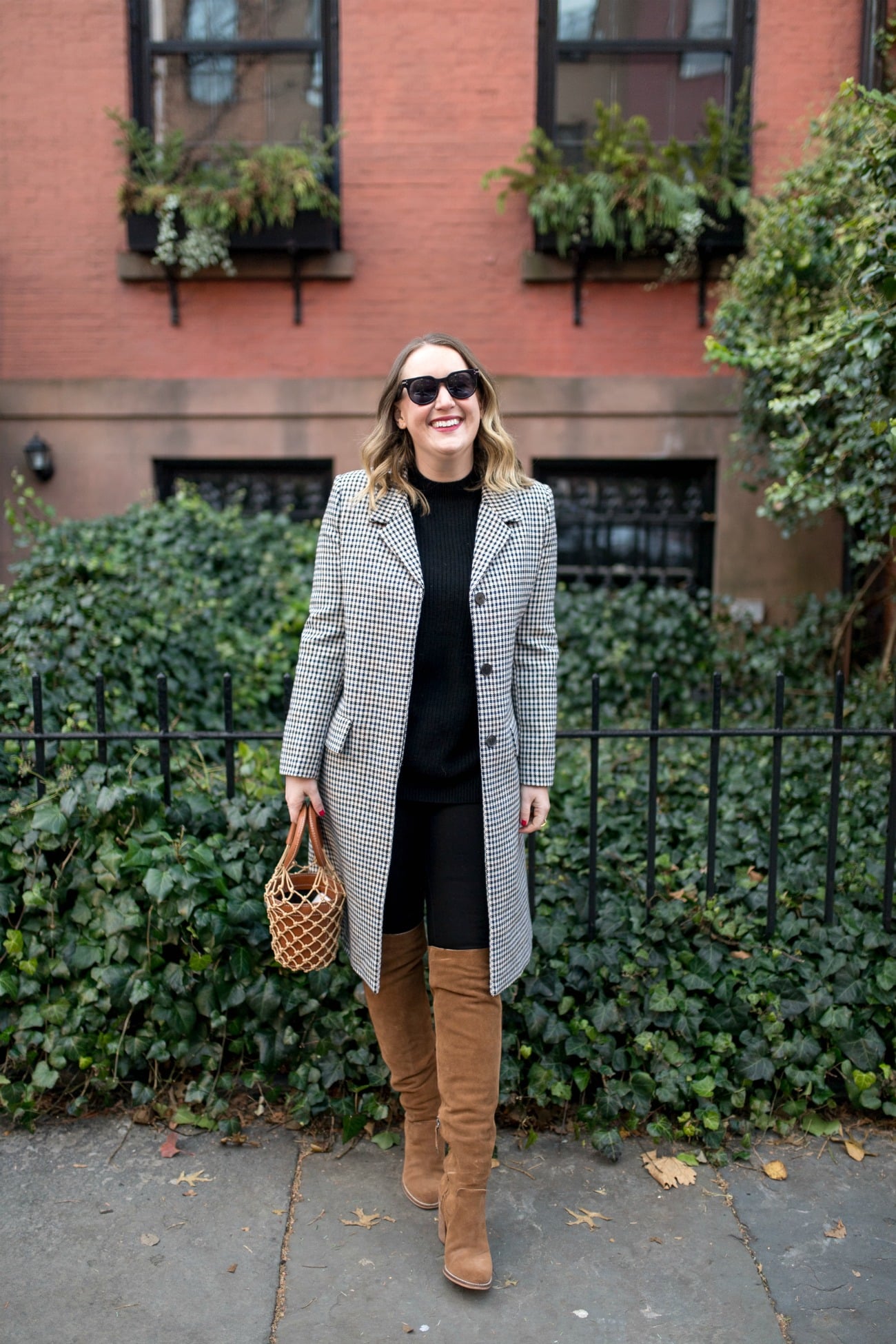 Houndstooth Coat winter outfit I wit & whimsy