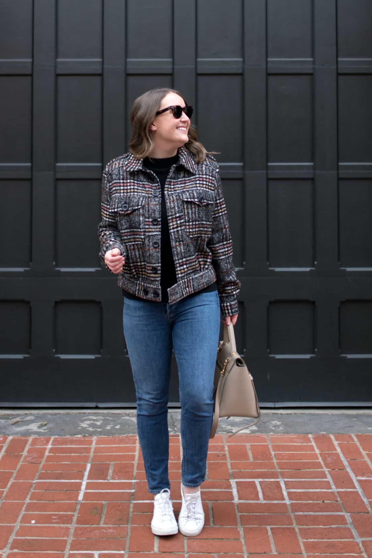 An Honest Review of Rent the Runway Unlimited | Plaid Cropped Jacket I wit & whimsy