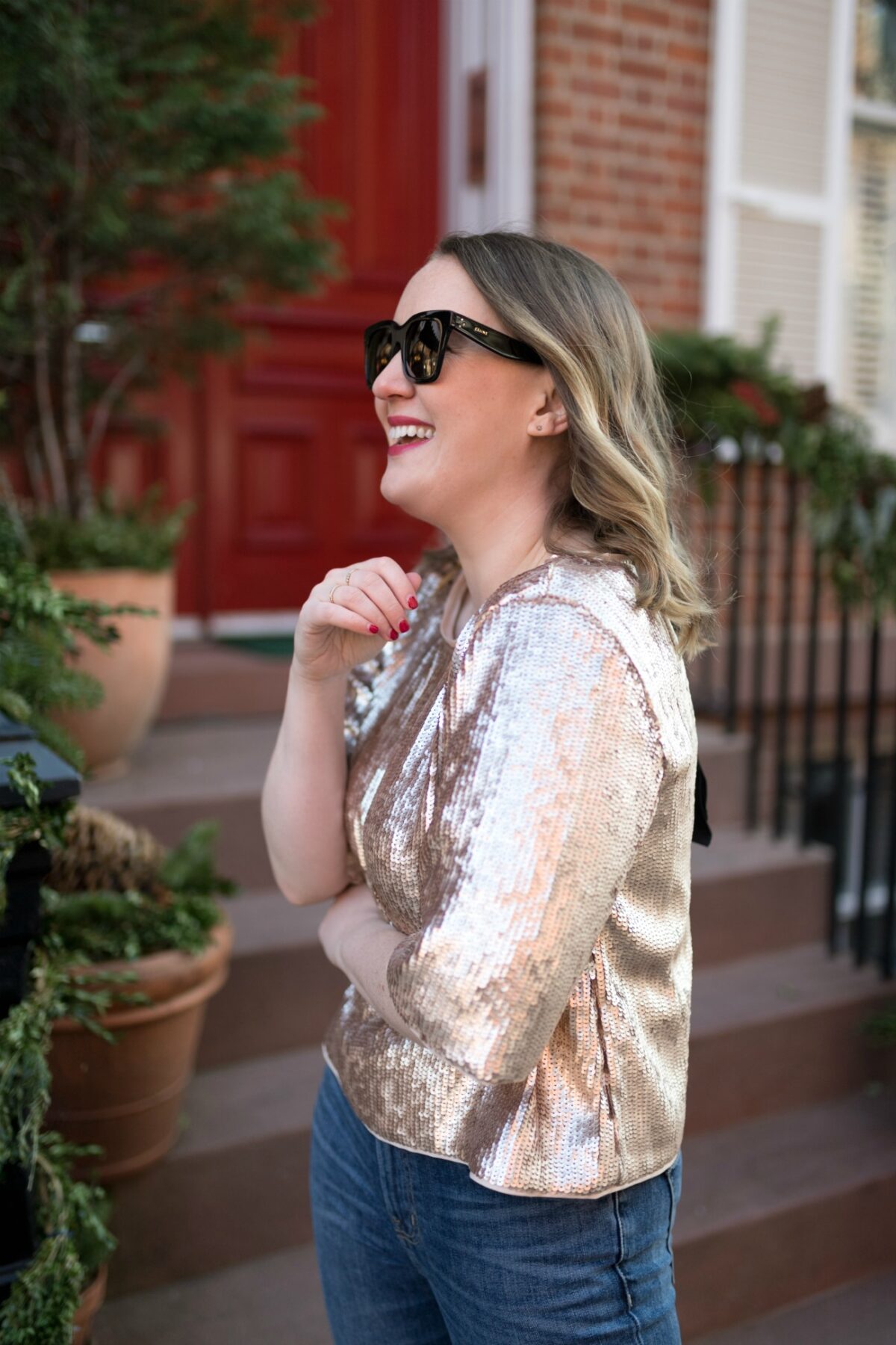 J.Crew Rosegold Sequin Top I wit & whimsy