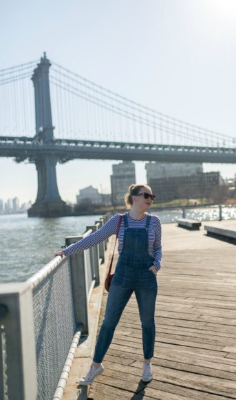 Overalls + Striped Tee I wit & whimsy