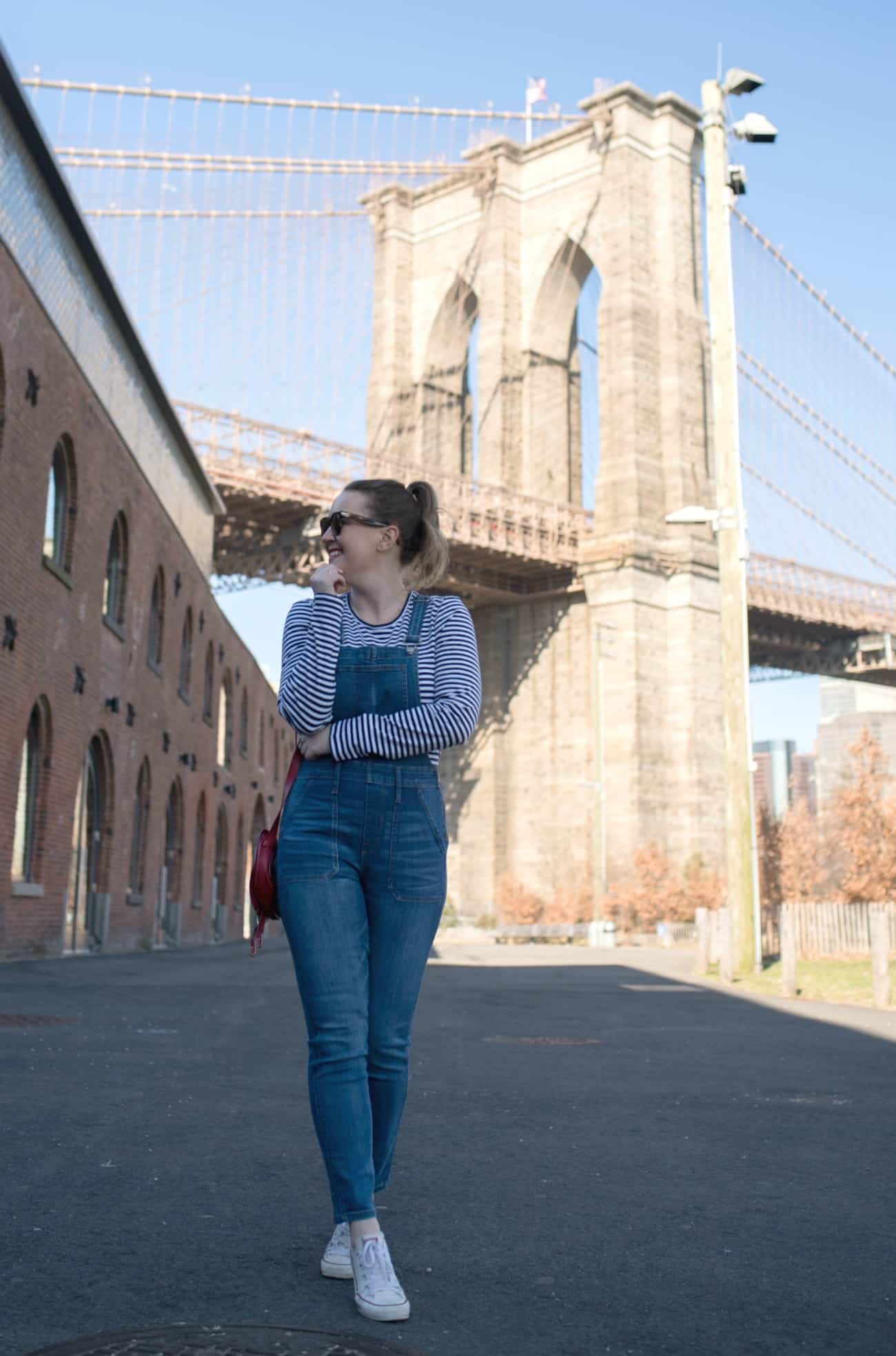 Overalls + Striped Tee I wit & whimsy
