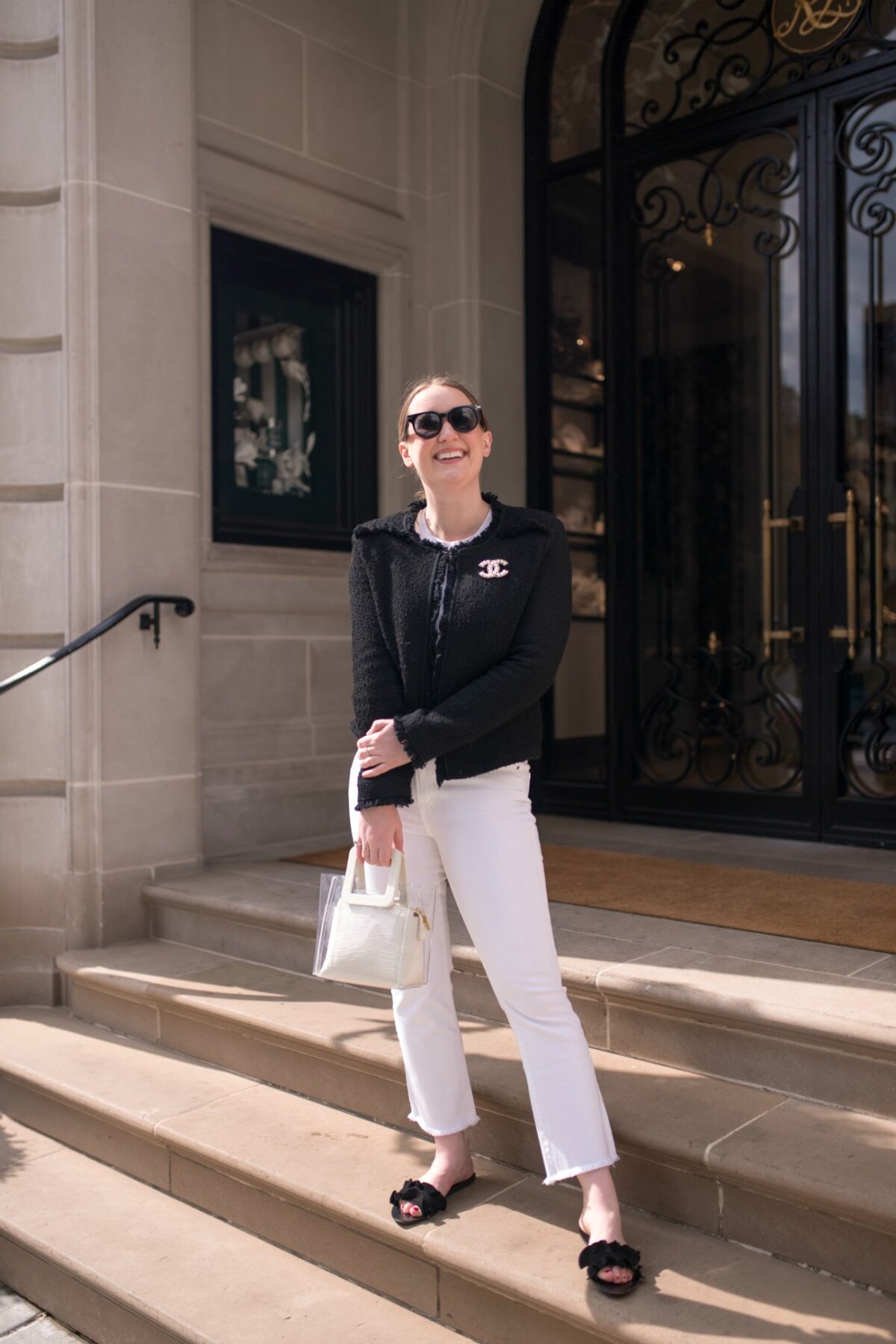 White Denim and Tweed Jacket I wit & whimsy