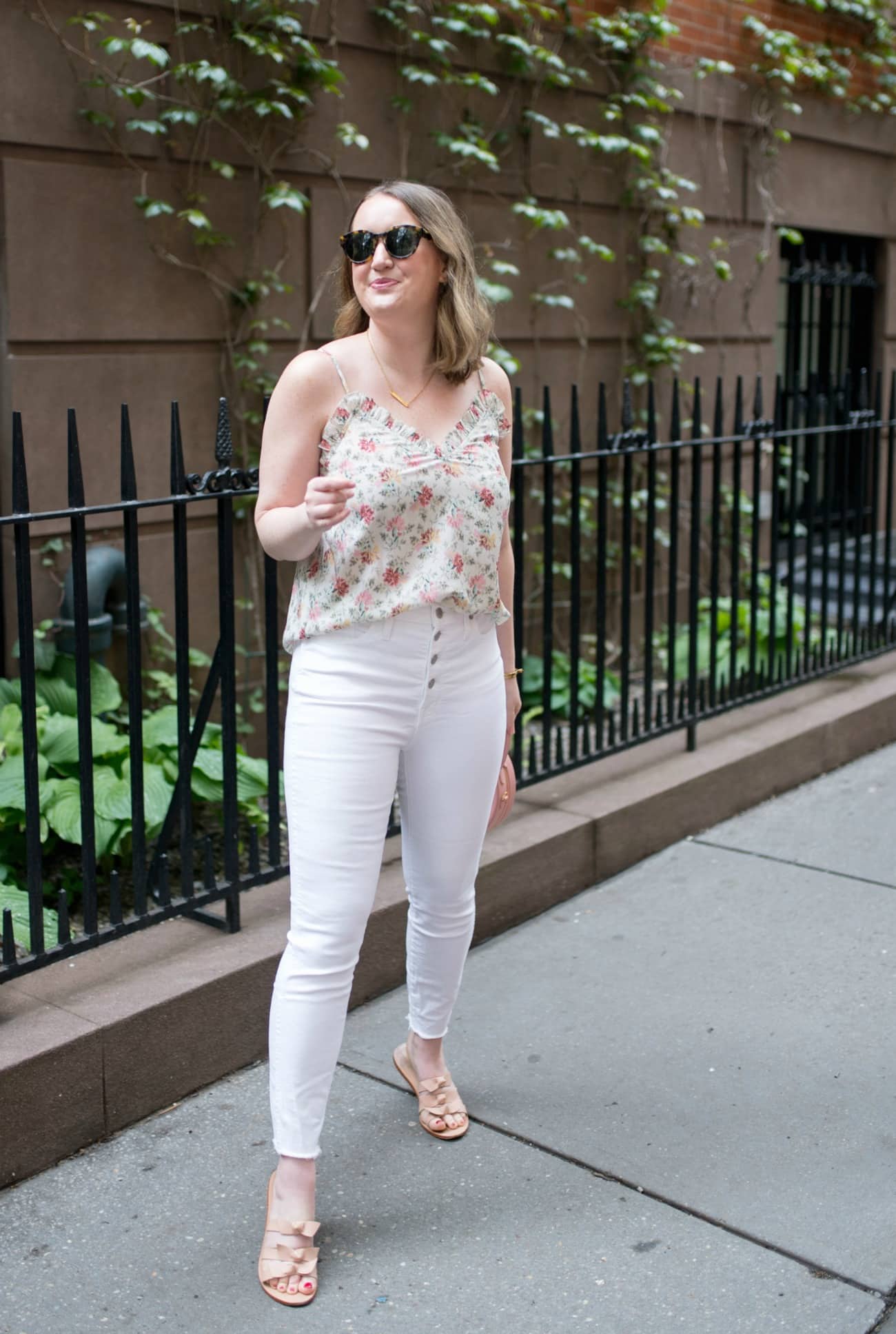 Sweater Blazer + Floral Tank I wit & whimsy