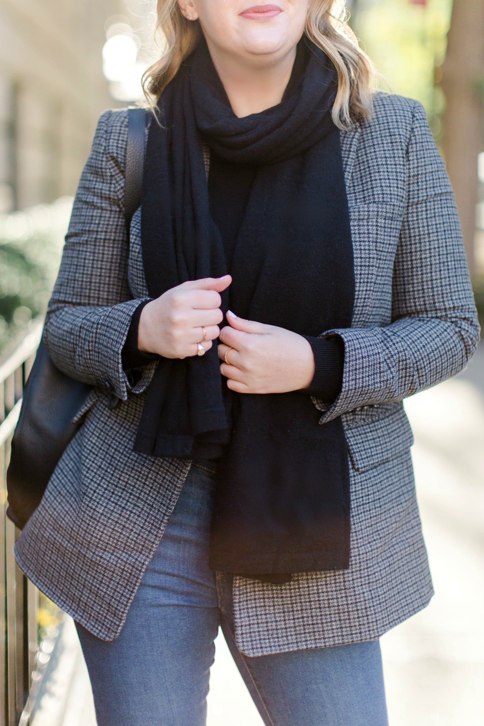 Everlane Cashmere Scarf and Blazer I wit & whimsy