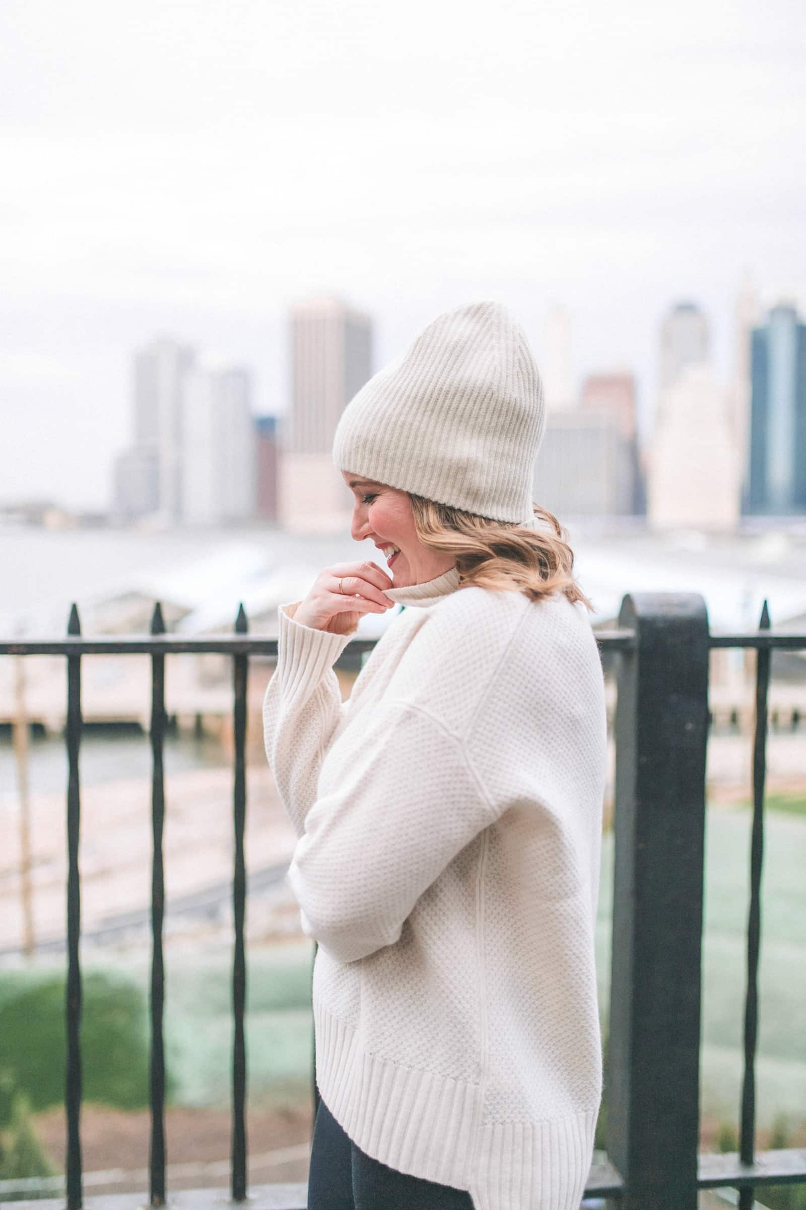 Everlane Beanie and Turtleneck I wit & whimsy