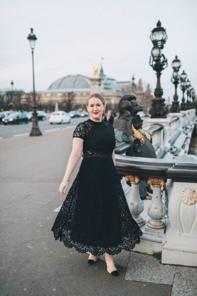Black Lace Dress in Paris I wit & whimsy
