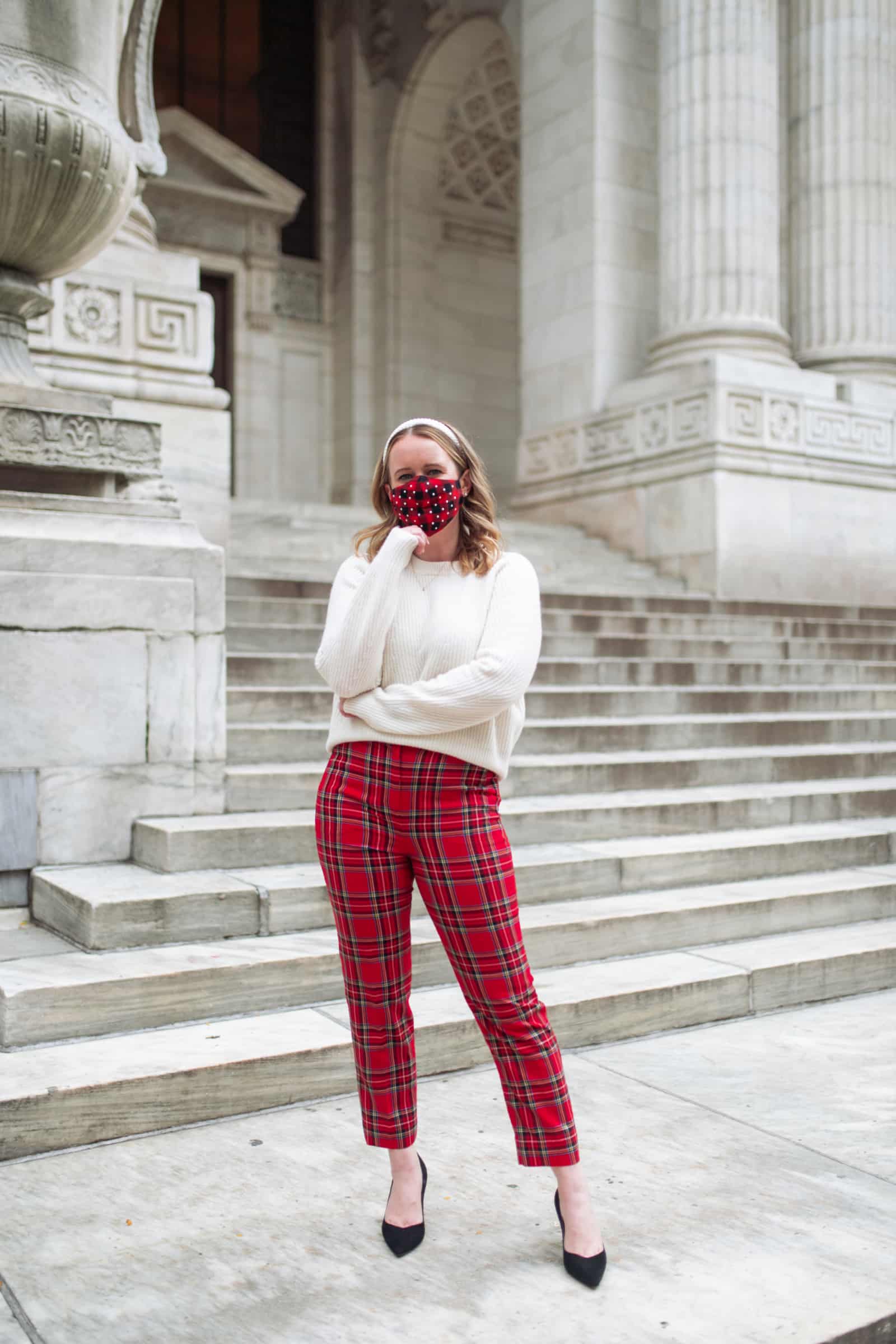 Plaid Pants Holiday Outfit I wit & whimsy