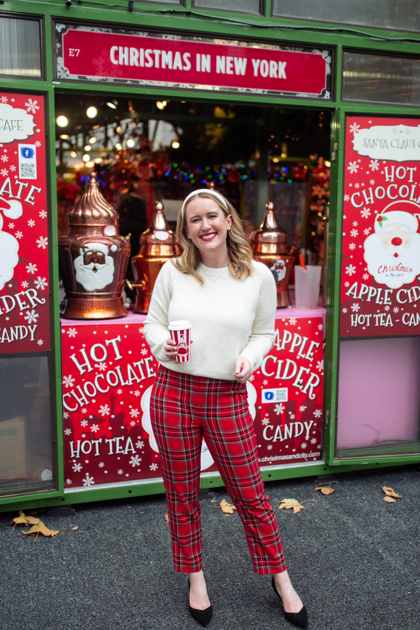 Plaid Pants Holiday Outfit I wit & whimsy