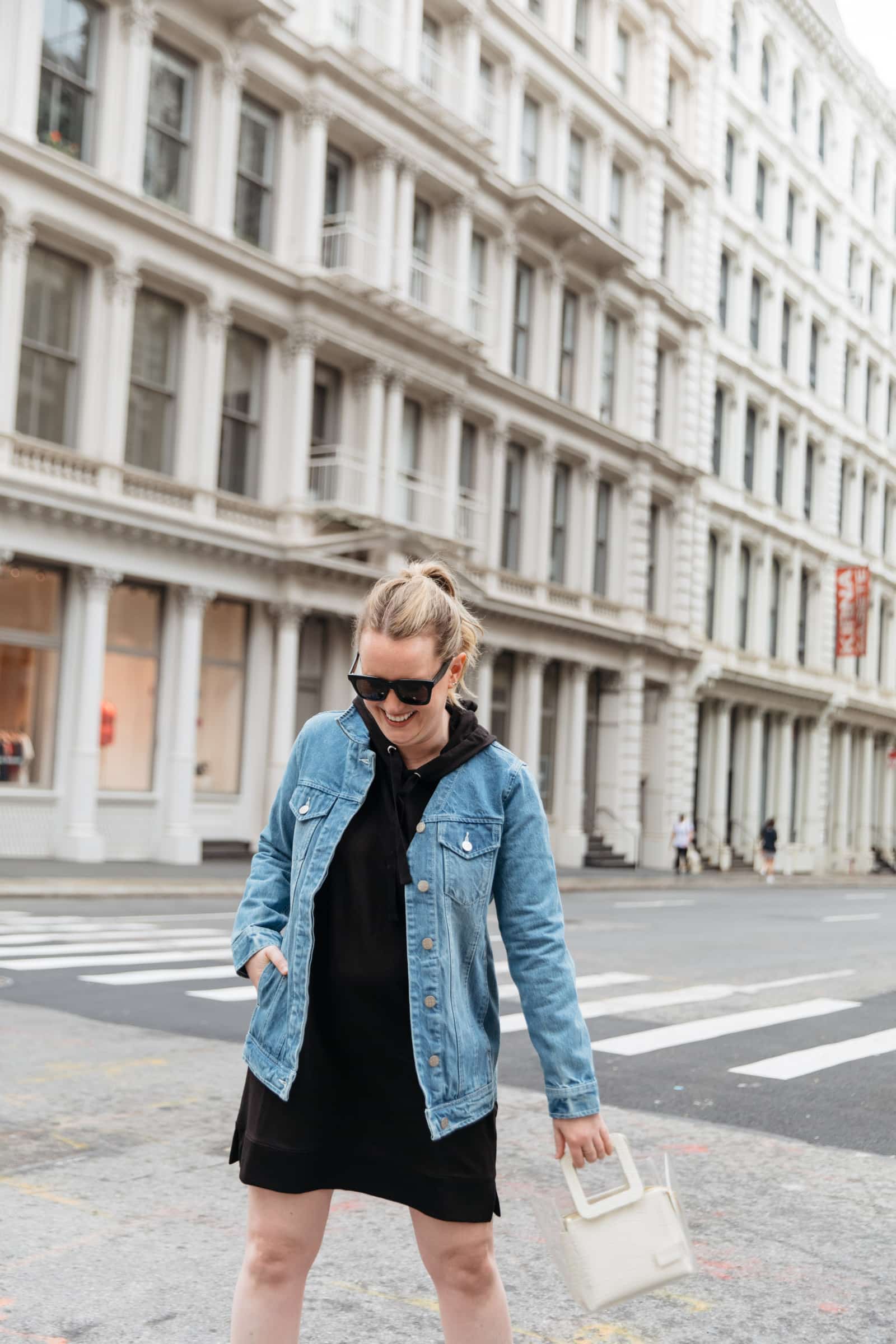 Sweatshirt Dress and Denim Jacket | Things in My Closet I Can't Wait to Wear This Fall