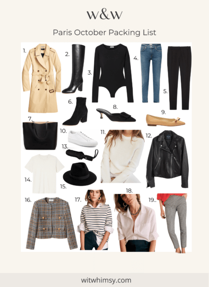 Paris in October Packing List - wit & whimsy