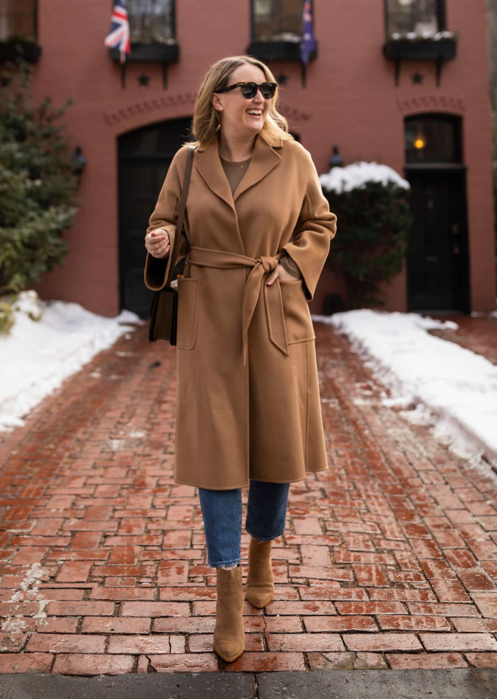 The Curated Camel Wrap Coat