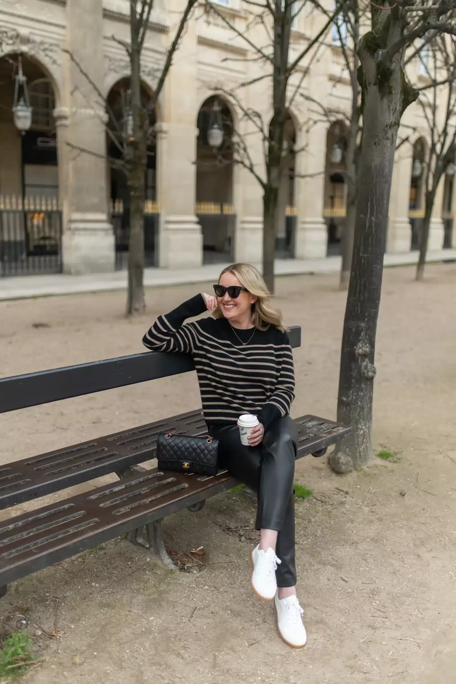 La Ligne Striped Sweater Paris outfit