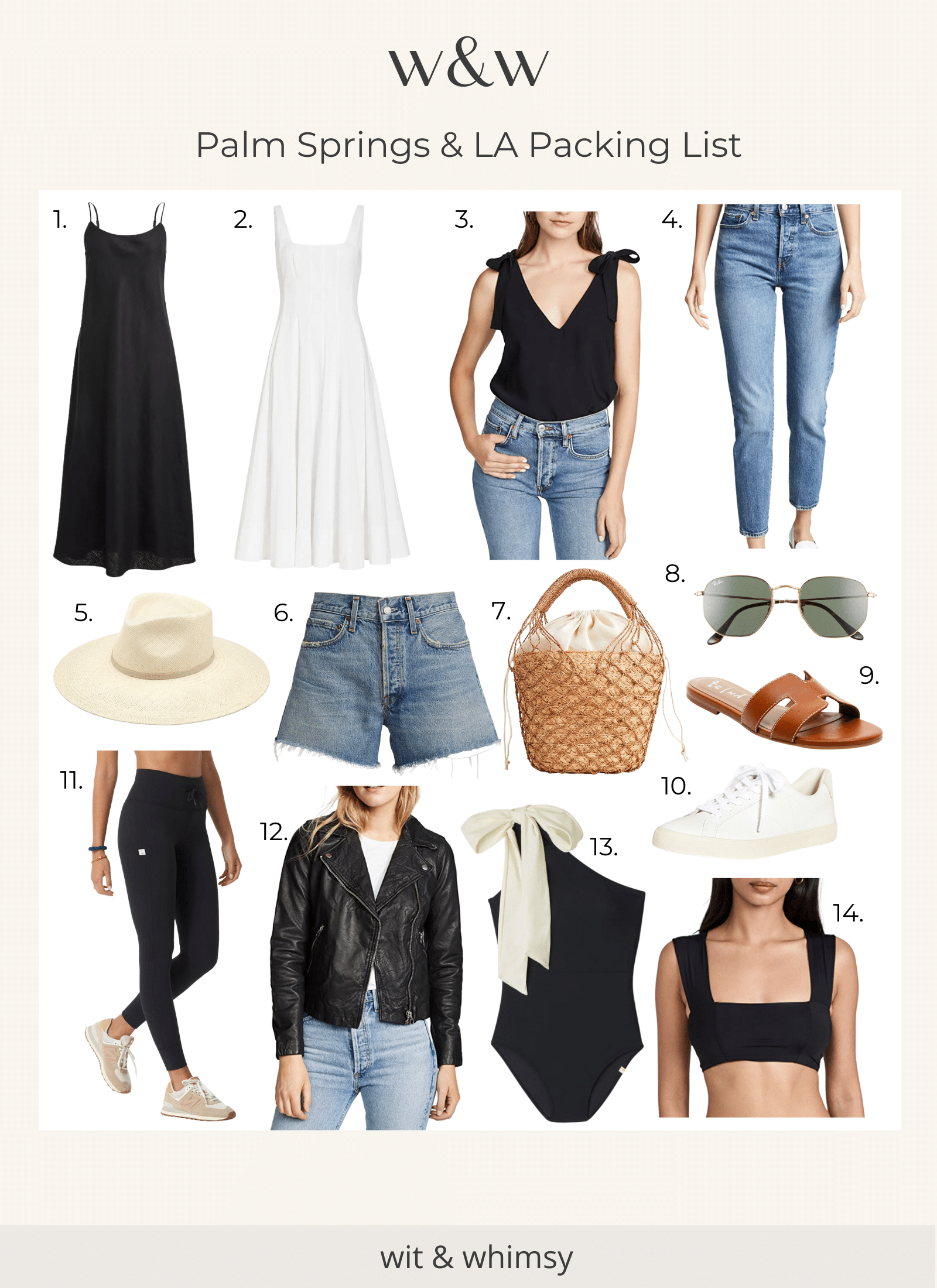 Palm Springs and Los Angeles California Packing List
