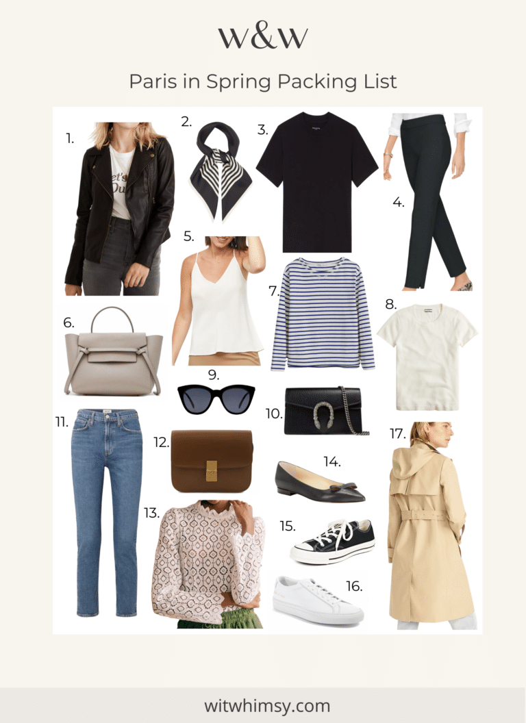 Spring In Paris Packing List - Wit & Whimsy