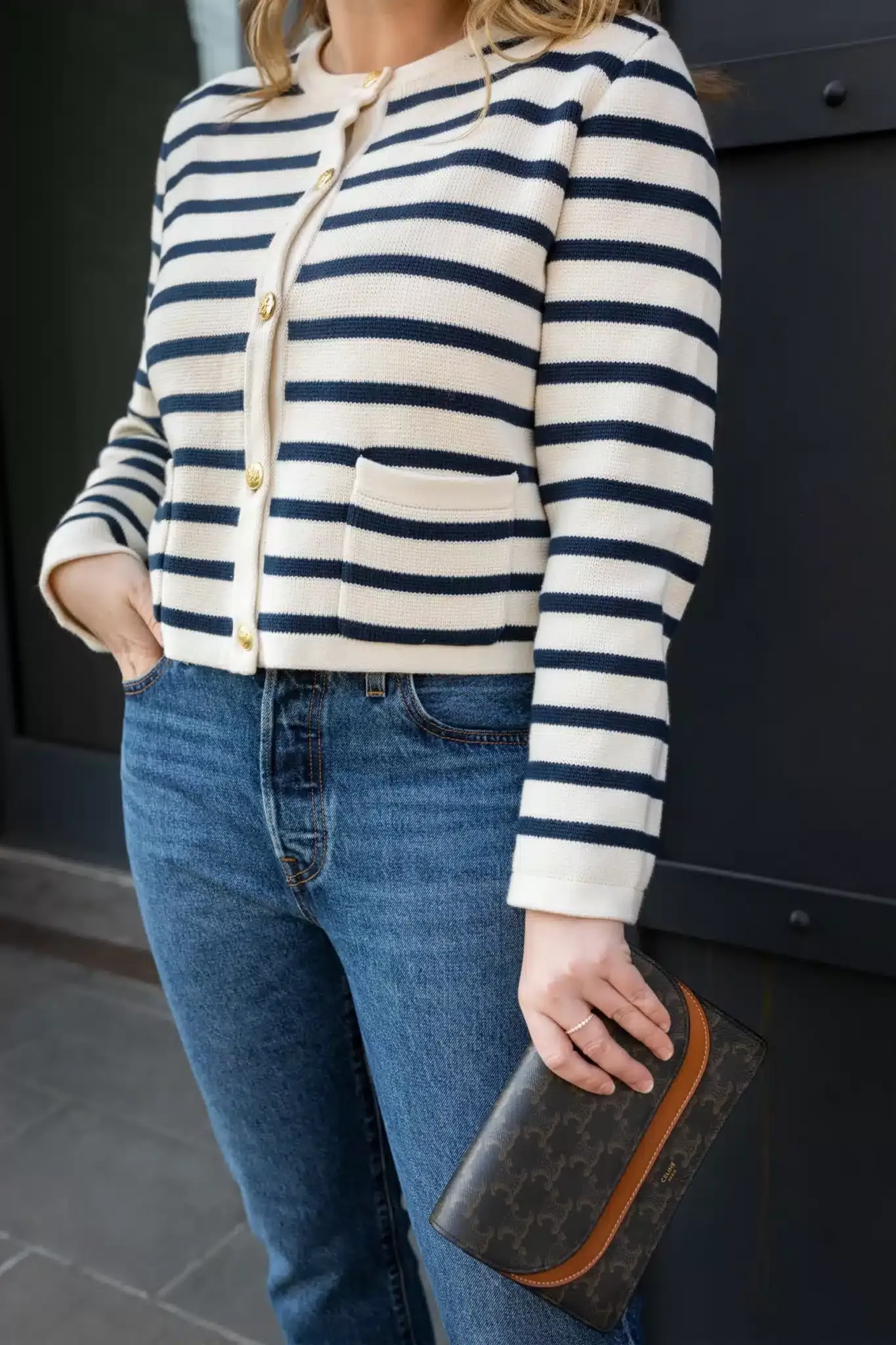 J.Crew Lady Jacket Stripes Spring Outfit
