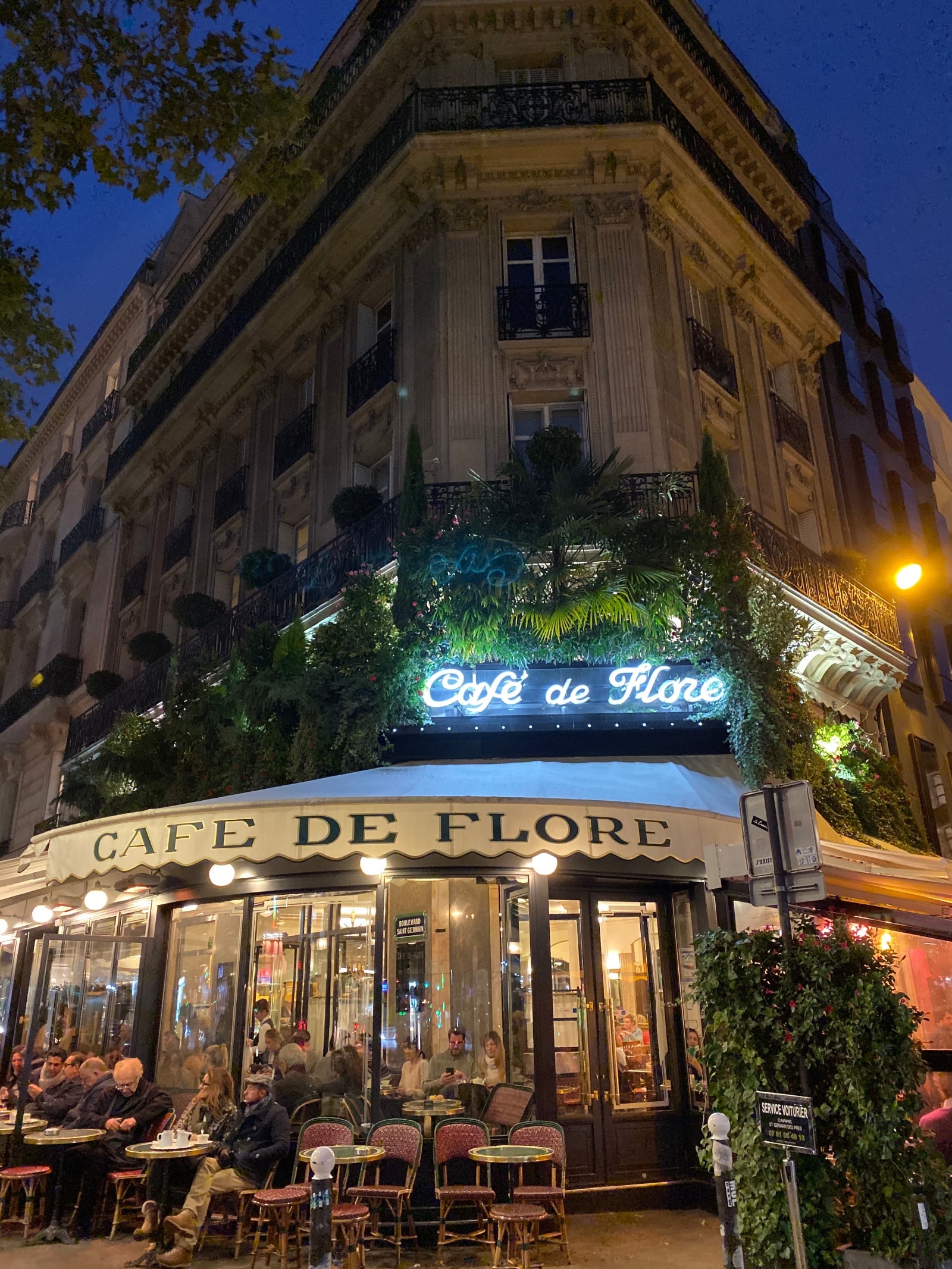 Paris Café at night