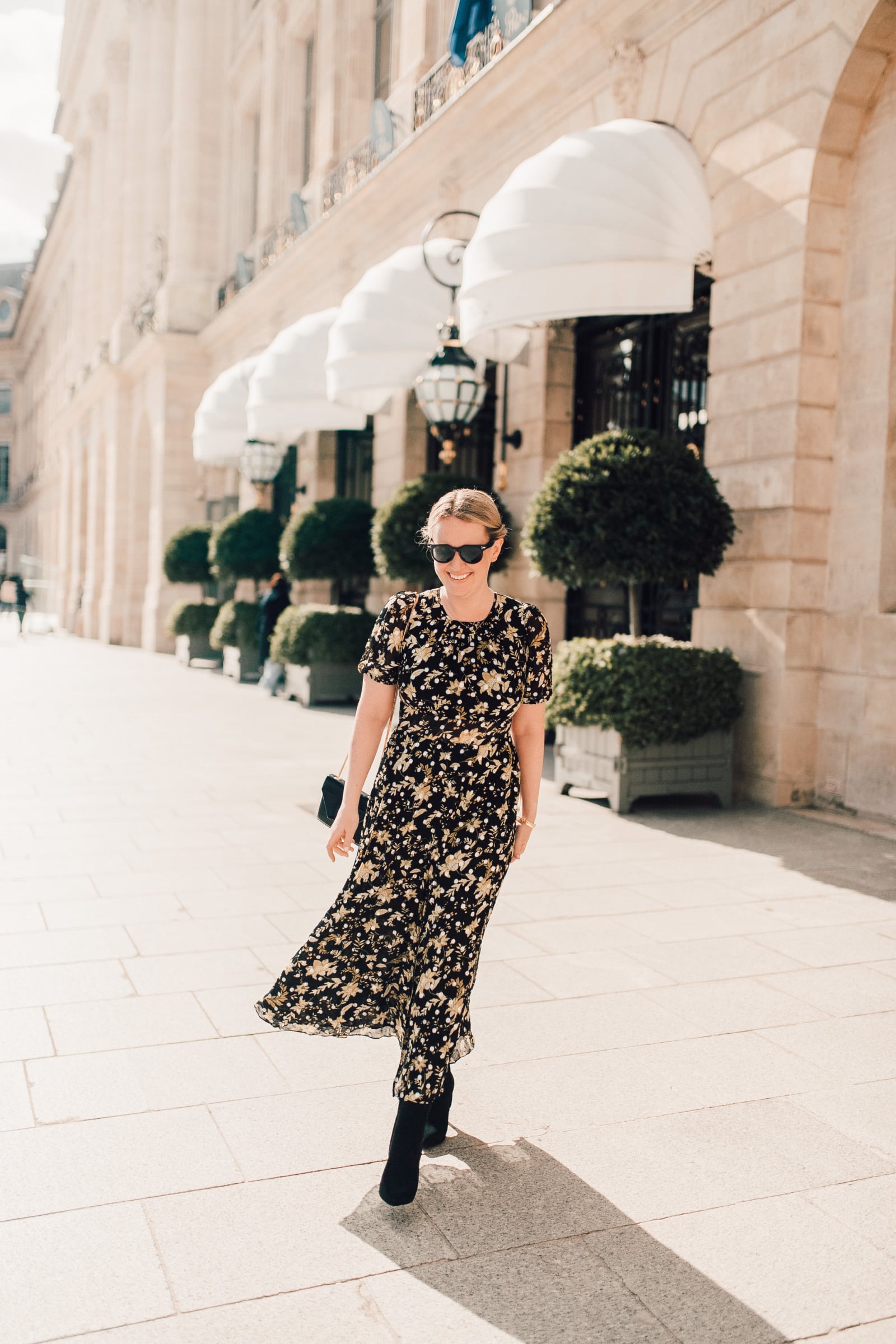 Floral Dress | What to Wear in Paris at Night