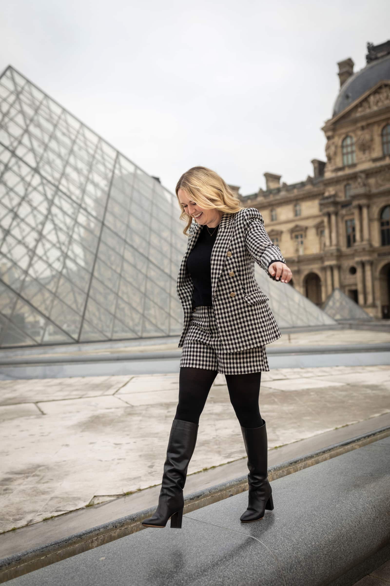 Paris Winter Outfit Matching Set with Loeffler Randall Boots