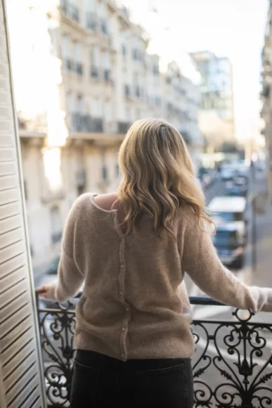 Paris Window in Sezane Gaspard Sweater