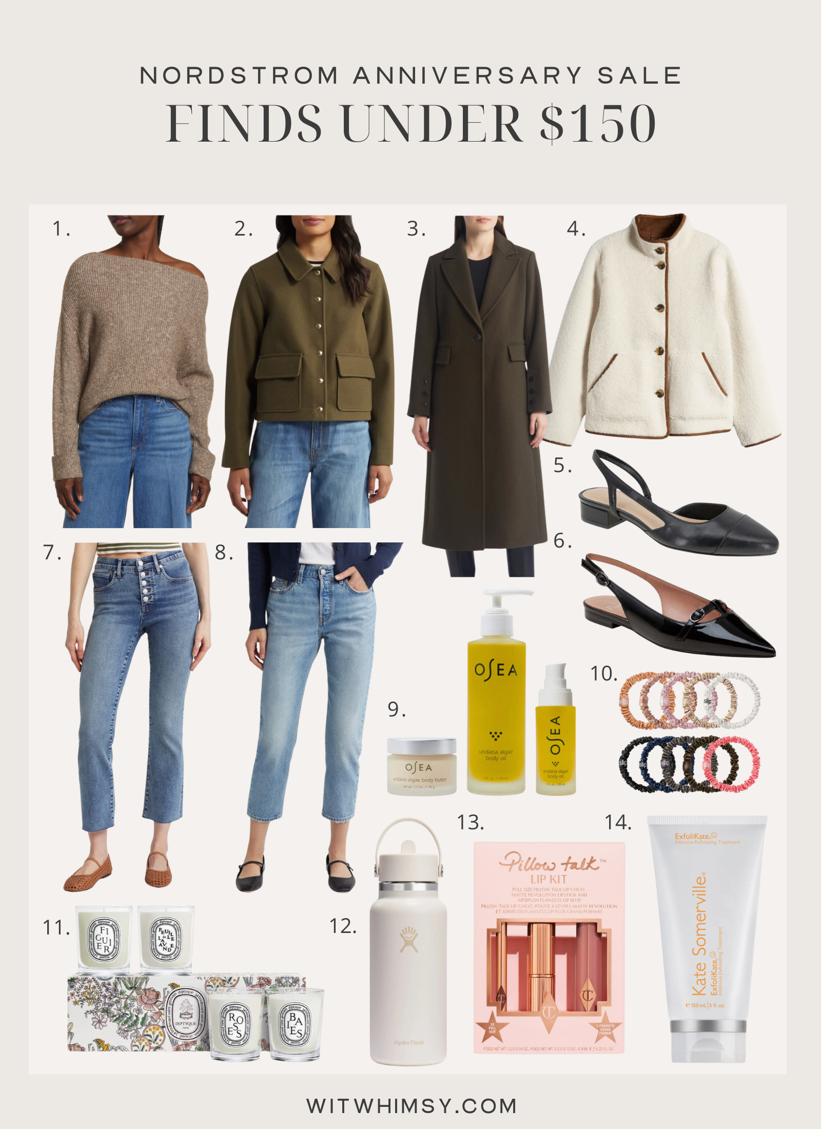 Collage of items under $150 from Nordstrom Anniversary Sale